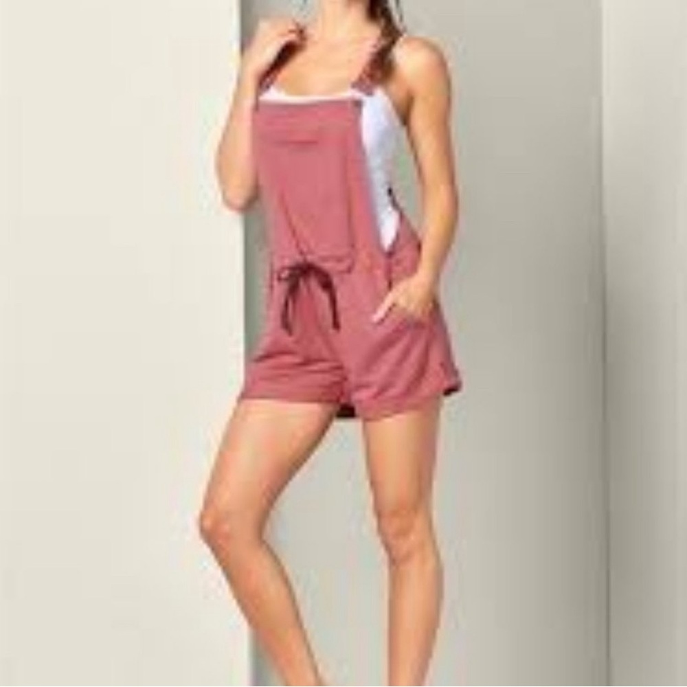 Venus Drawstring French Terry Short
Overalls Pink Tie Dye